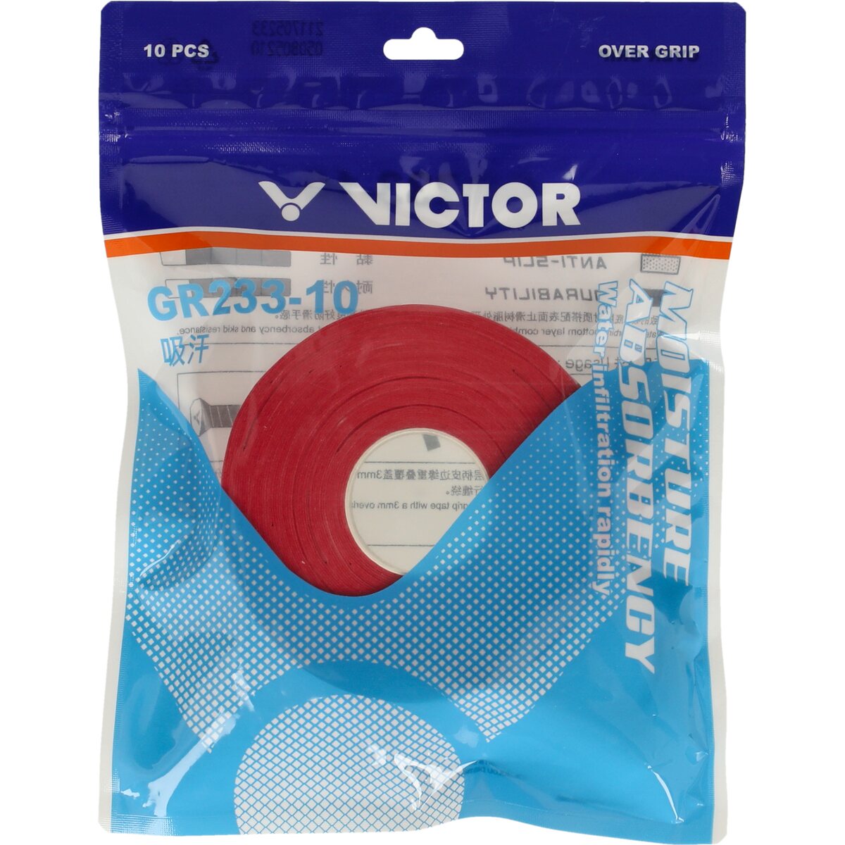 Victor GR233-10 Overgrip 4999D Red (D)