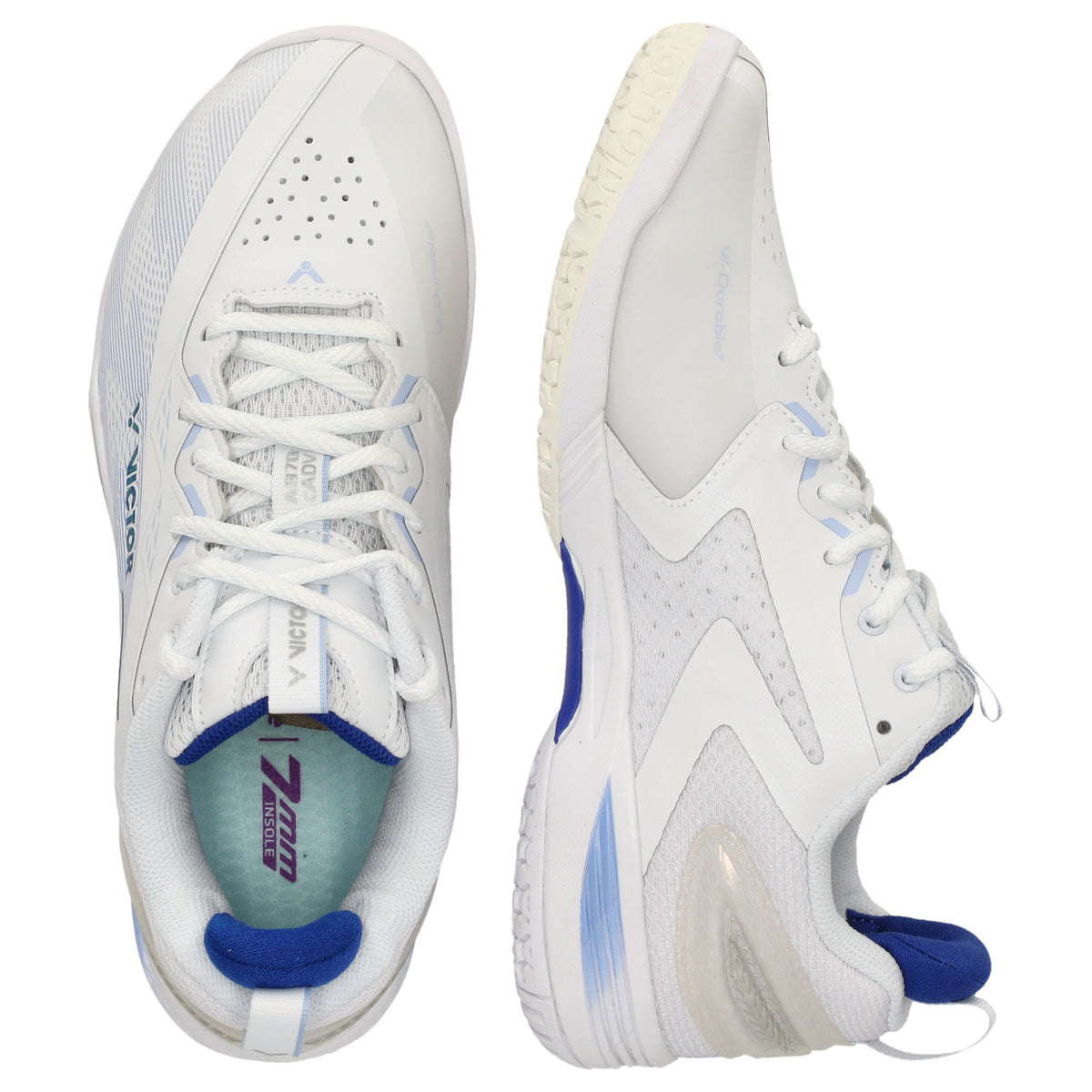 Victor A970cADV (White/Corydalis Blue) Badmintonsko