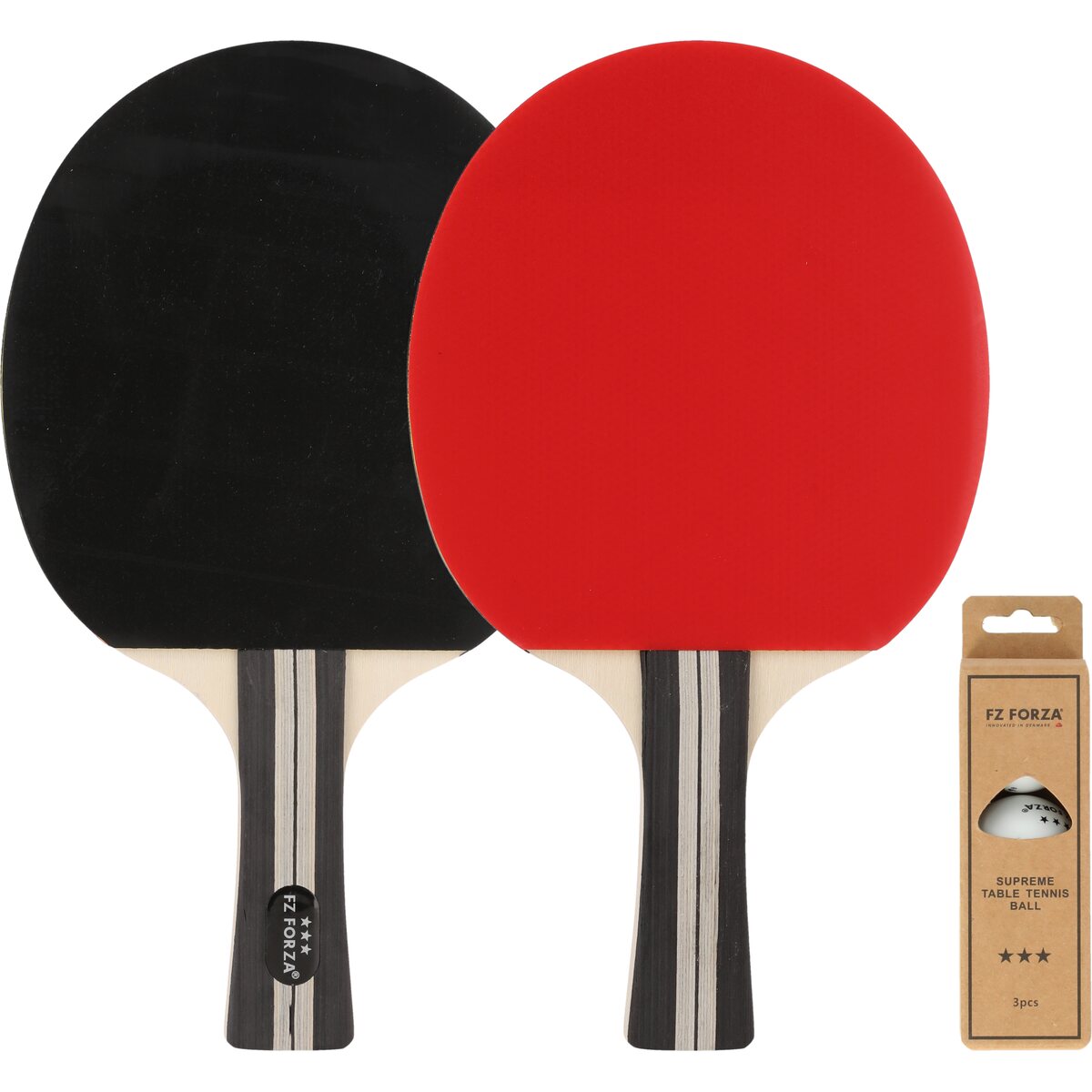 FZ Forza FZ Bordtennissæt 3-star (2 bat + 3 bolde)