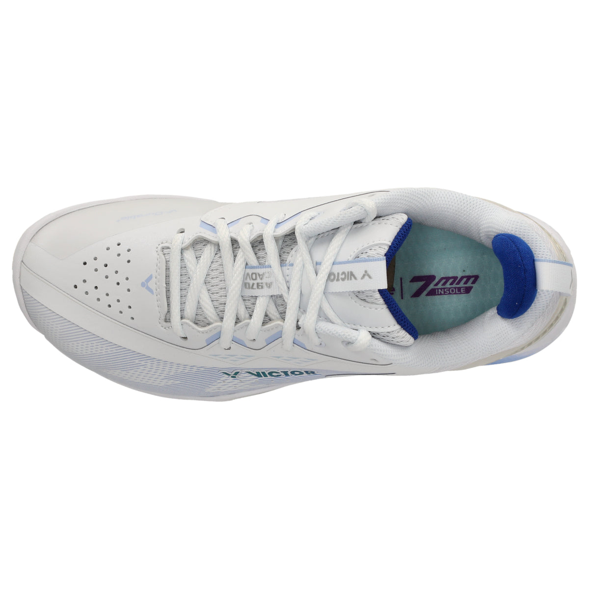 Victor A970cADV (White/Corydalis Blue) Badmintonsko